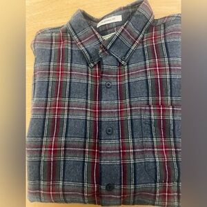 L.L. Bean Classic Red and Gray Flannel Shirt